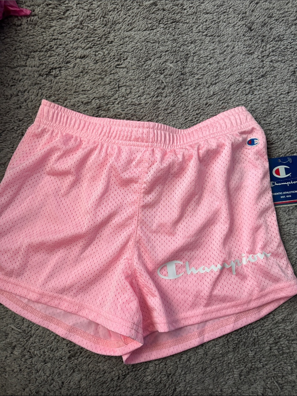 Champion Pink Mesh Athletic girls Shorts